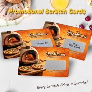 Wholesale Custom Design Pizza <b>Scratch</b> Cards Manufacturers <b>Scratch</b> Lottery Cards Digital Paperboard Printing - Product Image 2