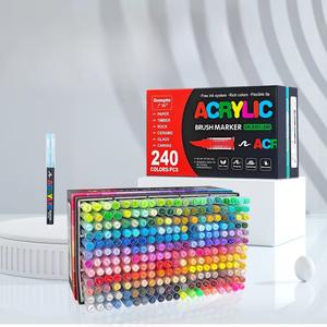 Guangna 8101 dritta 240 colore liquido a testa morbida in acrilico <span class=keywords><strong>pennarello</strong></span> a mano da te Graffiti pittura del corpo arte pennarelli da te - Product Image 4