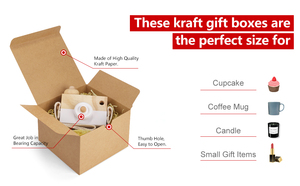 Eupako Brown Gift <b>Boxes</b> 5x5x3.5 Kraft Paper Gift <b>Boxes</b> with Lids for Gifts, Crafting, Wedding, Birthday, Party, <b>Cupcake</b> - Product Image 5