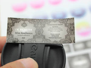 ODM/OEM促销直接制造商定制金箔标签贴纸，透明宠物印刷化妆品贴纸，印有标志 - Product Image 6