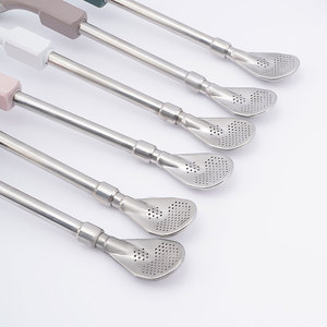 Cuchara para Infusor de té de hojas sueltas de paja de yerba <span class=keywords><strong>mate</strong></span> de acero inoxidable 304 con herramienta de remojo y herramienta de agitación - Product Image 3