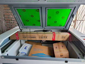 1390 1410 1610 1612 Cortador láser de grabado Co2 W4 130W RD6445S Control CW5200 Chiller Riel de guía deslizante interior ACO 009D Bomba de aire - Product Image 2