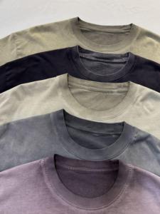 T-shirts Homme Oversize en Coton 100% Lavé à l'Acide DEM/DOM – T-shirt Vintage Uni Personnalisable et Lourd – Vente en Gros Unisexe - Product Image 2