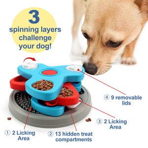 Assiette interactive pour animaux de compagnie en PP de qualité alimentaire, distributeur de nourriture lent anti-étouffement, accessoires pour animaux de compagnie pour animaux qui mangent rapidement - Product Image 1