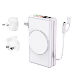 พาวเวอร์แบงค์ไร้สายแบบพกพา 5-in-1 รุ่นอัปเกรด ความจุ 20,000mAh พร้อมสายชาร์จ PD 22.5W และ 20W รองรับการชาร์จเร็วแบบ 2-in-1 ดีไซน์บางเฉียบ - Product Image 1