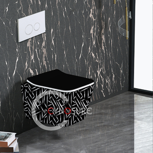 Vente en gros 2025 nouvel équipement de salle de bain toilette suspendue au mur toilette complète de haute qualité noir blanc suspendue au mur à vendre - Product Image 3