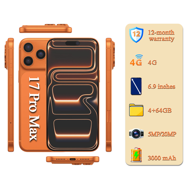 Wholesale OEM 17 Pro Max 4G Smartphone | 3000mAh | Dual SIM | Spanish & African Language OS for Latin America & Africa Branding