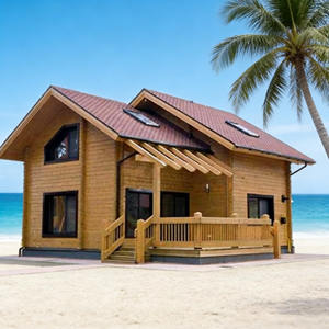 Casa Prefabricada Modular de Madera de 2 Pisos con Vista al Mar, Villa de Madera para Resort de Playa - Product Image 1