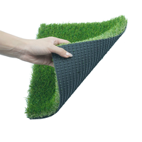 Rumput Sintetis Hanwei Factory New PE untuk Taman dan Halaman, Tebal 1.18 Inci, Tahan Api, Ramah Hewan Peliharaan, Sistem Interlocking, untuk Lapangan Golf Mini di Halaman Belakang