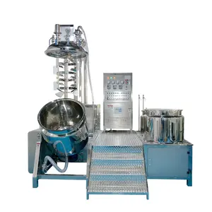Bottom Discharging Cream Manufacturers High Pressure Vacuum Emulsifying Homogenizer Mixer for hair wax hair gel/wax