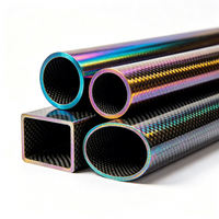 Tube en fibre de carbone OEM, finition brillante, mate ou métallisée, coloré, 3K, tissage uni ou sergé, pour l'aérospatiale, les drones, les vélos, les applications médicales, les caméras RC