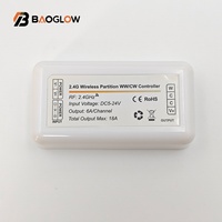 Neue Innovation 2025 Großhandel 24-Tasten Kabelloser Zweifarbiger RF-Lauflicht-LED-Mini-CCT-LED-Mini-DC-Lichtstreifen-Dimmer RF-Controller