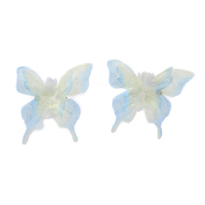 24 Nuevas Pinzas para el Cabello con Diseño Original Hecho a Mano, con Mariposa Azul Degradada y Diseño Floral Perforado, para Estilo Chino Tradicional - Product Image 5