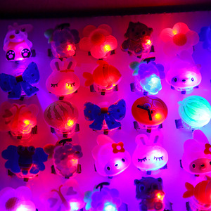 Light Up Finger <b>Rings</b> Soft <b>Rubber</b> Glow Toys For <b>Kids</b> And Youth Unisex Party Fun - Product Image 2
