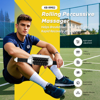 Rouleau de massage électrique vibrant portatif avec 39 billes roulantes, masseur musculaire profond pour la récupération sportive et le fitness