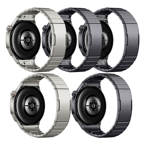 Lichtgewicht <span class=keywords><strong>titanium</strong></span> metalen horlogeband voor Huawei <span class=keywords><strong>GT</strong></span> 6 <span class=keywords><strong>Pro</strong></span>, snel verwisselbare push-pin luxe sportband, 22 mm <span class=keywords><strong>titanium</strong></span> horlogeband - Product Image 1