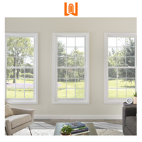 WANJIA Ventana semicircular francesa Diseños de parrilla Ventana comercial de PVC Ventanas de vinilo colgantes individuales