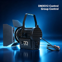 Projecteur LED professionnel Jixio 100W CRI96 5600K avec contrôle DMX512, zoom manuel, refroidissement naturel, quatre volets, en alliage d'aluminium, AC