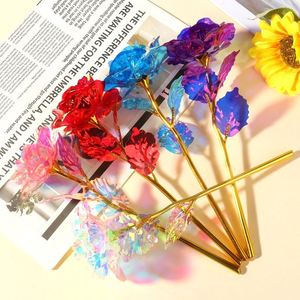 Fashionable Rectangle Crystal Gold Foil <b>Rose</b> - Non-Lighted <b>Artificial</b> Flower for Various Festivals & Events - Product Image 3