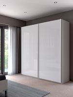 Vitrine en verre moderne Armoire murale de chambre à coucher Armoire murale peu encombrante Armoire penderie en textile