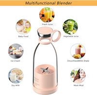Draagbare blender 350ML draadloos oplaadbare USB-sapcentrifuge beker fruitmixer smoothie blender