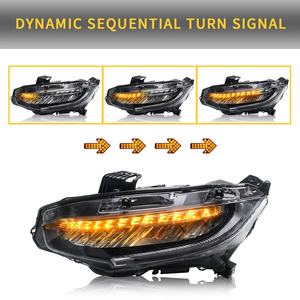 โรงงานวีแลนด์ ขายส่งไฟหน้า LED คุณภาพสูง สีขาว ไฟเลี้ยวแบบไล่ระดับ สำหรับรถยนต์ปี 2016 ขึ้นไป รุ่นใหม่ 12V ขายส่งจากโรงงาน - Product Image 2