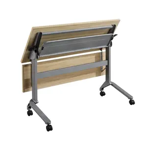 Table de conférence pliable et mobile LEADCOM LS 4-6 pour salle de formation, avec plateau relevable et structure de table - Product Image 3