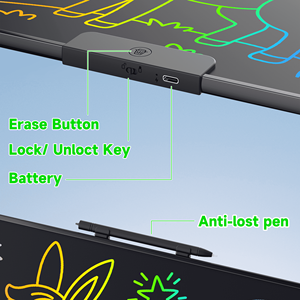 Оптовая продажа: 22-дюймовый портативный обучающий планшет с ЖК-экраном, цифровой планшет для письма, цветной планшет для рисования, игрушки для детей - Product Image 5