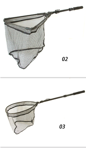 Filet de pêche à la mouche de mer poignée flottante en caoutchouc enduit poisson épuisette de pêche télescopique pliable - Product Image 3