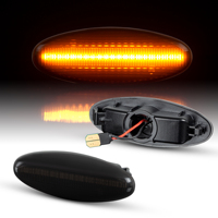 Luz LED de posición lateral de señal dinámica de lente ahumada para Mazda MPV B2500 323 Etude P5 sedán de 4 puertas Astina/Lantis