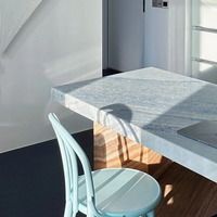 Grande dalle de marbre naturel bleu cristal Zhong Shi, finition antique, pour revêtement mural et de sol de villa, escaliers, îlot de cuisine