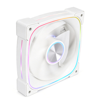 Ventilateurs silencieux XINMAI blancs de 120 mm avec éclairage ARGB, ventilateurs de refroidissement PWM pour boîtier d'ordinateur, ventilateur de refroidissement pour processeur de jeu