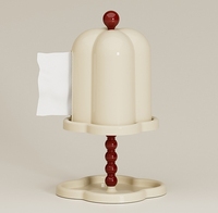Handtuchbox für Badezimmer ohne Bohrlöcher. Doppelschichtiges Aufbewahrungsregal mit versiegelter staubdichter Abdeckung und Deckel. Retro-Taschentuchbox.