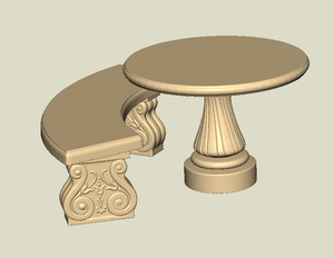 Moule de jardin en béton pour banc de texture <span class=keywords><strong>bois</strong></span> <span class=keywords><strong>avec</strong></span> jambe en forme de baril - Product Image 1