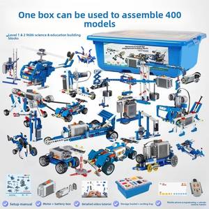 Set Blok Bangunan Pemrograman Anak yang Kompatibel, Edukasi Sains, Robot, Mesin Tenaga, Blok Bangunan Elektrik - Product Image 1