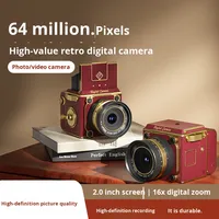 Appareil photo numérique rétro de voyage à capteur CCD haute définition, carte SD, vidéo 4K, zoom optique >7x - Portable, pour étudiants, selfies et photographie