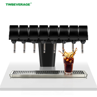 Système de distribution de boissons gazeuses Post-Mix avec 8 robinets, tour de distribution et équipement de refroidissement pour l'industrie de la restauration