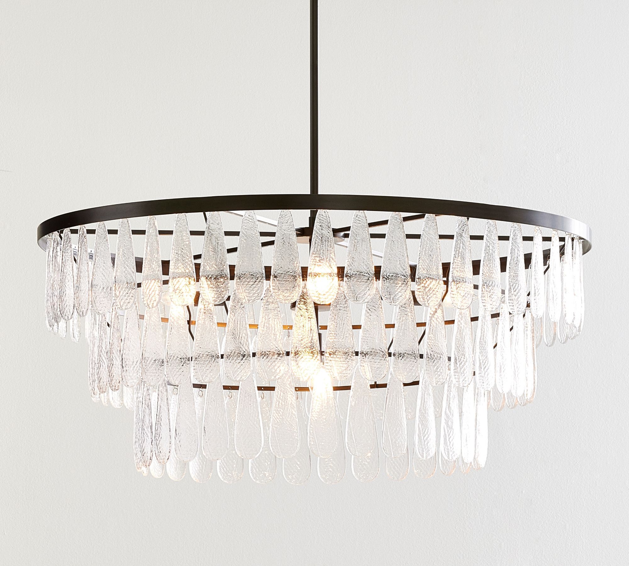 chandeliers pendant lights textured glass round chandelier