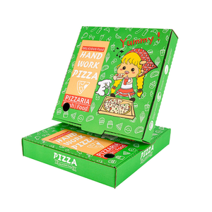 Scatola per Pizza rettangolare in carta Kraft personalizzata per uso alimentare confezione in cartone ondulato marrone lucida laminazione opaca per Pizza - Product Image 2