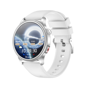 <span class=keywords><strong>Smartwatch</strong></span> E300 <span class=keywords><strong>Silver</strong></span> con Schermo AMOLED Rotondo da 1,43 Pollici, Monitoraggio ECG, Fitness Tracker, Frequenza Cardiaca e Pressione Sanguigna - Product Image 3