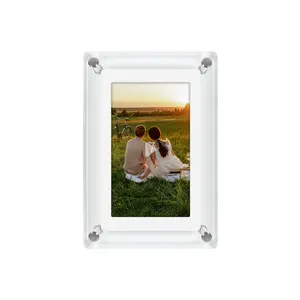 Full Hd 1080P electronic picture frame video album 5 inch 4GB IPS Screen digital photo Clear crystal acrylic frame