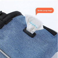 Sac à friandises pour chiens personnalisé avec distributeur de sacs à crottes et bande réfléchissante, pochette en tissu Oxford mains libres avec ceinture pour la marche