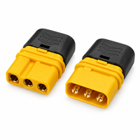 Adaptateurs de batterie LIPO MR30 MR60 Amass XT90H avec caches, connecteurs plaqués or 30A, connecteurs à balle XT60H