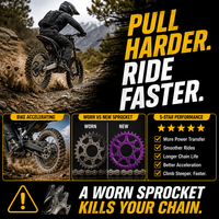 Pignon arrière en aluminium 54T pour moto tout-terrain électrique SUR-RON Light Bee X/S, amélioration légère de la transmission par chaîne