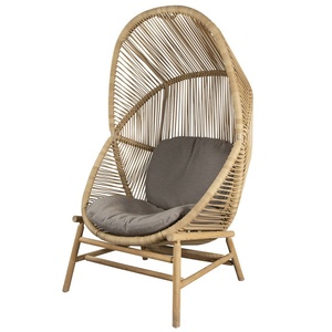 Chaise suspendue d'extérieur moderne avec coque en PE tressé, siège de balançoire élégant pour patio, jardin, balcon et détente au bord de la piscine - Product Image 2