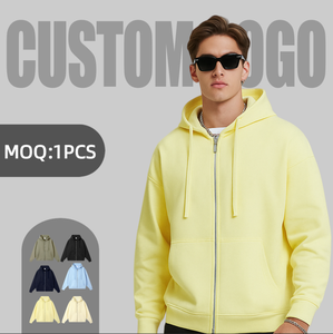 เสื้อฮู้ดกันน้ำระบายอากาศได้ดี น้ำหนัก 380 กรัม ทรงบ็อกซี่ โอเวอร์ไซส์ ใส่สบาย ผลิตจากโพลีเอสเตอร์/คอตตอน สำหรับฤดูหนาว  รับสกรีนโลโก้ตามแบบ สำหรับผู้ชาย - Product Image 1