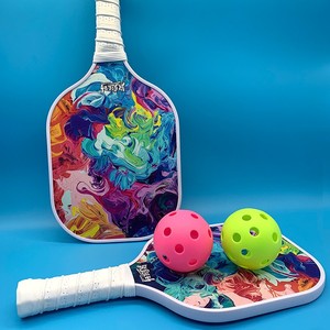 Raquettes de Pickleball pour Enfants en Fibre de Verre 185g, Noyau en Nid d'Abeille PP 11mm, Ensemble Junior Durable, Logo Personnalisé, Vente en Gros - Product Image 1
