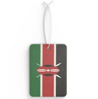 Conception personnalisée de parfum de voiture drapeau Kenya, parfum de désodorisant suspendu