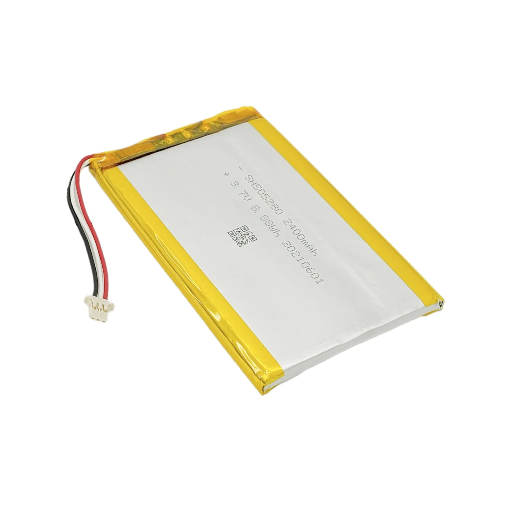 लाइपो बैटरी 3.7v 505280 2400mah लिथियम बहुलक बैटरी 8.88wh