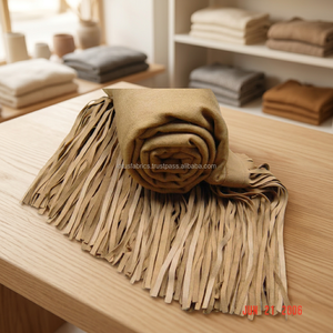 Châle long en soie et cachemire pour femmes adultes - Pashmina multi-usages pour toutes les saisons - Product Image 2